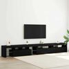 vidaXL TV Cabinet 3 pcs Black Oak 290 x 37 x 40 cm Engineered Wood
