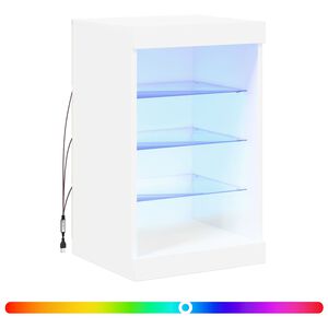 vidaXL Sideboard with LED Lights White 41x37x67 cm