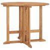 vidaXL Folding Garden Dining Table &Oslash;90x75 cm Solid Teak Wood