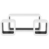 vidaXL Wall Cube Shelves 6 pcs White and Black
