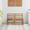 vidaXL 2 Piece Outdoor Middle Sofa Solid Acacia Wood Natural