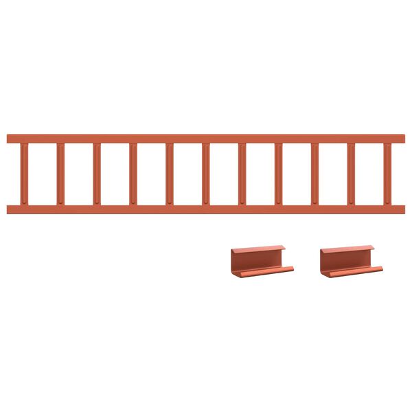 vidaXL Red 1200 x 2.5 x 20 cm Steel