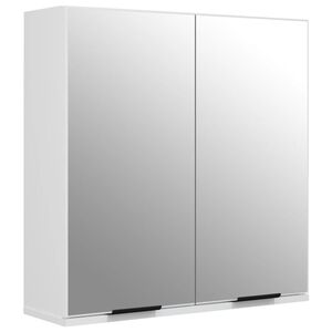 vidaXL Bathroom Mirror Cabinet White 64x20x67 cm