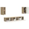 vidaXL TV Cabinet Set Wall-mounted 5 pcs Sonoma Oak Engineered Wood
