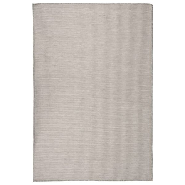 vidaXL Outdoor Flatweave Rug 120x170 cm Light Grey