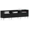 vidaXL TV Cabinet Black Oak 150 x 30 x 44.5 cm Engineered Wood