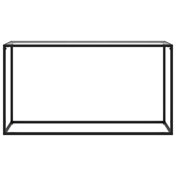 vidaXL Console Table Transparent 140x35x75 cm Tempered Glass