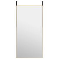 vidaXL Door Mirror Gold 50x100 cm Glass and Aluminium