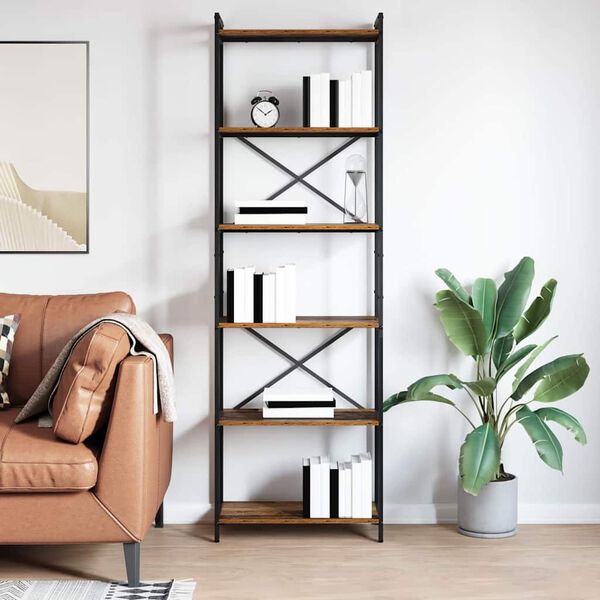 vidaXL Bookshelf Old wood 60 x 30 x 189.5 cm Engineered Wood