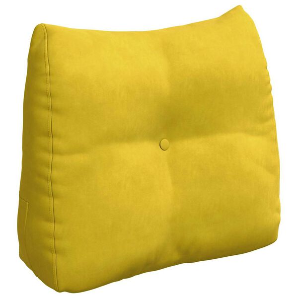 vidaXL Back Pillow Yellow 60 x 24 x 50 cm Velvet