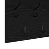 vidaXL Wall-Mounted Coat Rack with Shelf Black Oak 80 x 40 x 12 cm