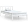 vidaXL Bed Frame without Mattress White Solid Wood 90x200 cm