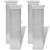 vidaXL Sofa Legs Height Adjustable 4 pcs Silver 38 x 38 x 180 mm Iron