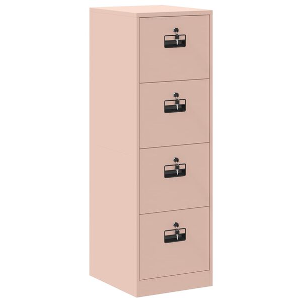 vidaXL File Cabinet 2 pcs Pink 44 x 50 x 139 cm Cold-Rolled Steel