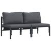 vidaXL Outdoor Furniture 2 Piece Anthracite 80 x 80 x 71 cm Steel