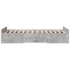 vidaXL Bed Frame with Drawers without Mattress Concrete Grey 100x200 cm
