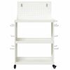 vidaXL Tool Trolley White 65 x 35 x 111 cm Cold-rolled Steel