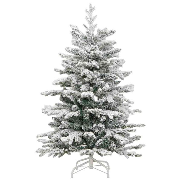 vidaXL Artificial Hinged Christmas Tree White 150 cm PE and PVC