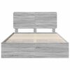 vidaXL Bed Frame with Drawer Grey Sonoma 160 x 200 cm Engineer Wood