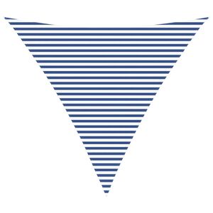 vidaXL Sun Shade Sail Blue and White 6 x 6 x 6 m 100% Polyester Oxford