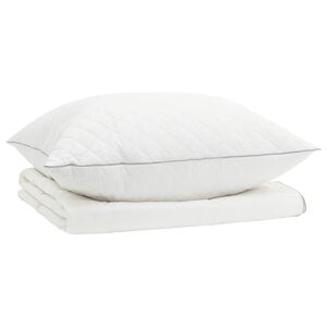 vidaXL 90% Goose Down Duvet Set FULDA 2 pcs 155 x 200 cm Summer White