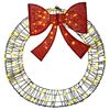 vidaXL Wreath with 80 LEDs Warm white 91 x 91 x 9 cm Rattan