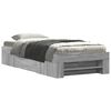 vidaXL Bed Frame with Storage Grey Sonoma 80 x 200 cm Engineered Wood