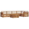 vidaXL Outdoor Sofa Set 6 pcs Natural Solid Acacia Wood