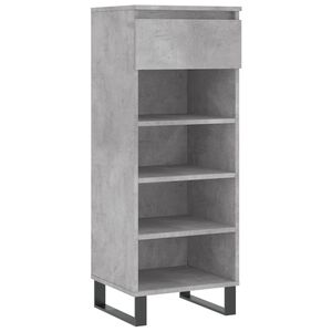 vidaXL Shoe Cabinet Concrete Grey 40x36x105 cm Engineered Wood