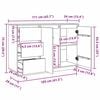 vidaXL Sideboard Brown Oak 111 x 34 x 75 cm Solid Pine Wood