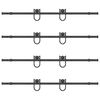 vidaXL Sliding Door Hardware Kit 366 cm Steel Black