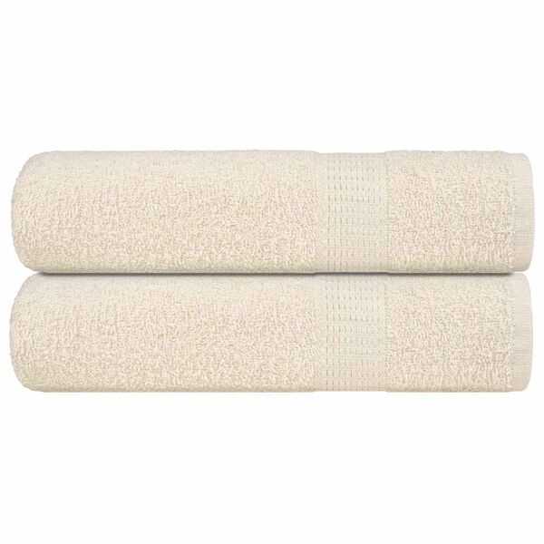 vidaXL Bath Towels "FROGN" 2 pcs Cream 100x150 cm 360 gsm