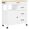 vidaXL Kitchen Trolley MONZA 84x40x88.5 cm Solid Wood Pine