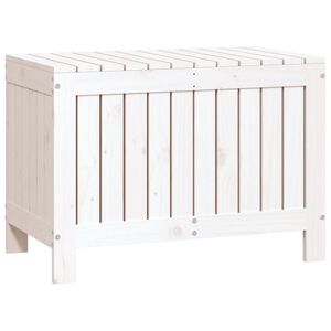 vidaXL Garden Storage Box White 76x42.5x54 cm Solid Wood Pine