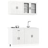 vidaXL 4 Piece Kitchen Cabinet Set Porto High Gloss White Engineered Wood