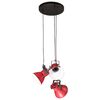 vidaXL Hanging Lamp 25 W Distressed Red 30x30x100 cm E27