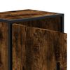 vidaXL Bedside Cabinets 2 pcs Smoked Oak 40x31x50 cm Engineered Wood and Metal