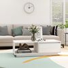 vidaXL Coffee Table White 110x50x33.5 cm Solid Pinewood