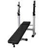 vidaXL Workout Bench with Weight Rack, Barbell and Dumbbell Set 120 kg