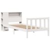 vidaXL Bookcase Bed without Mattress White 75x190 cm Small Single Solid Wood Pine