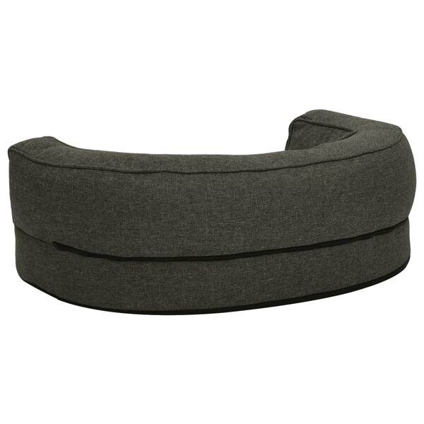 vidaXL Ergonomic Dog Bed Mattress 60x42 cm Linen Look Fleece Dark Grey