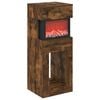 vidaXL Electric Fireplace Smoked Oak 35 x 30 x 86 cm Engineered wood