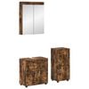 vidaXL Bathroom Furniture Set TULUM Smoked Oak Engineered Wood