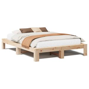 vidaXL Bed Frame without Mattress 140x200 cm Solid Wood Pine