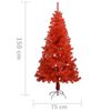 vidaXL Artificial Pre-lit Christmas Tree with Ball Set Red 150 cm PVC
