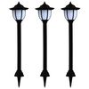 vidaXL Solar Lamp | Set of 3 | Black | Polypropylene | Standard | Solar