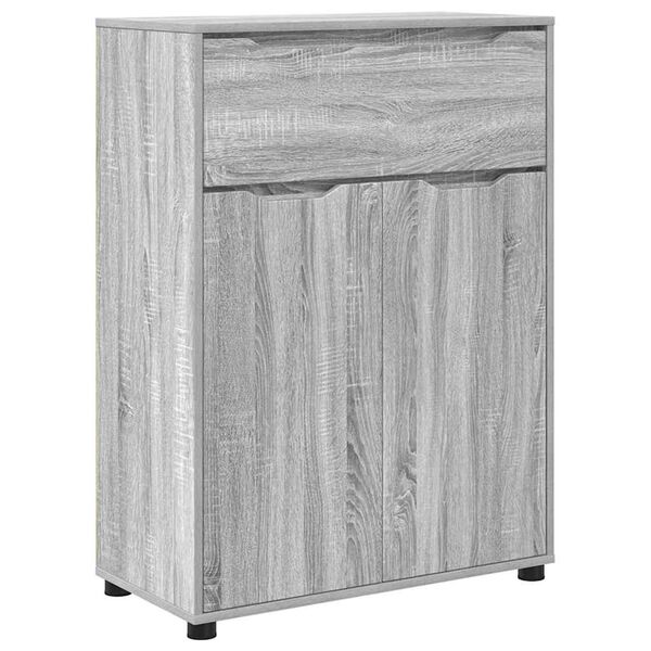 vidaXL Bathroom Cabinet with Drawer Grey Sonoma 72.5 x 36.5 x 100 cm