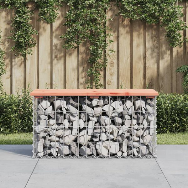 vidaXL Garden Bench Gabion Design 83x31.5x42 cm Solid Wood Douglas
