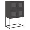 vidaXL Highboard Black 68x39x107 cm Steel