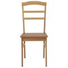vidaXL Dining Chair 2 pcs Natural Solid Rubber Wood